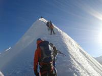 World Expeditions climbers making their way to the summit of Island Peak - Nepal